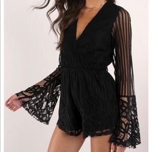 Tobi Pants - Black lace romper Tobi Pants - Black lace romper